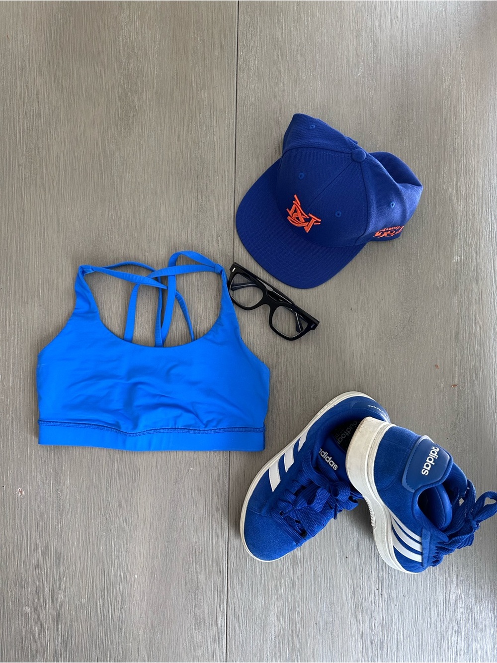 Lululemon Ambassador Vintage Blue Athletic Sports Bra